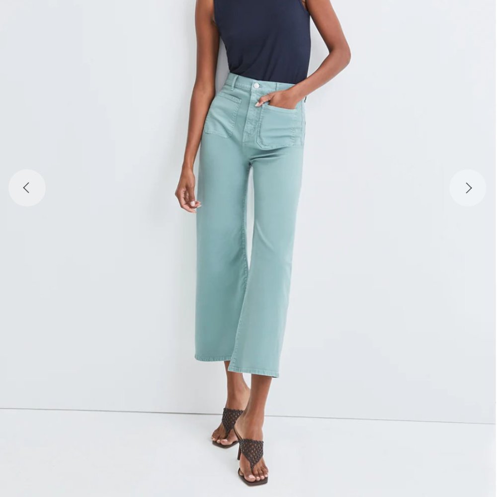 NEW WITH TAGS Grant Wide-Leg Pant High-Rise Stretch Twill Size 27